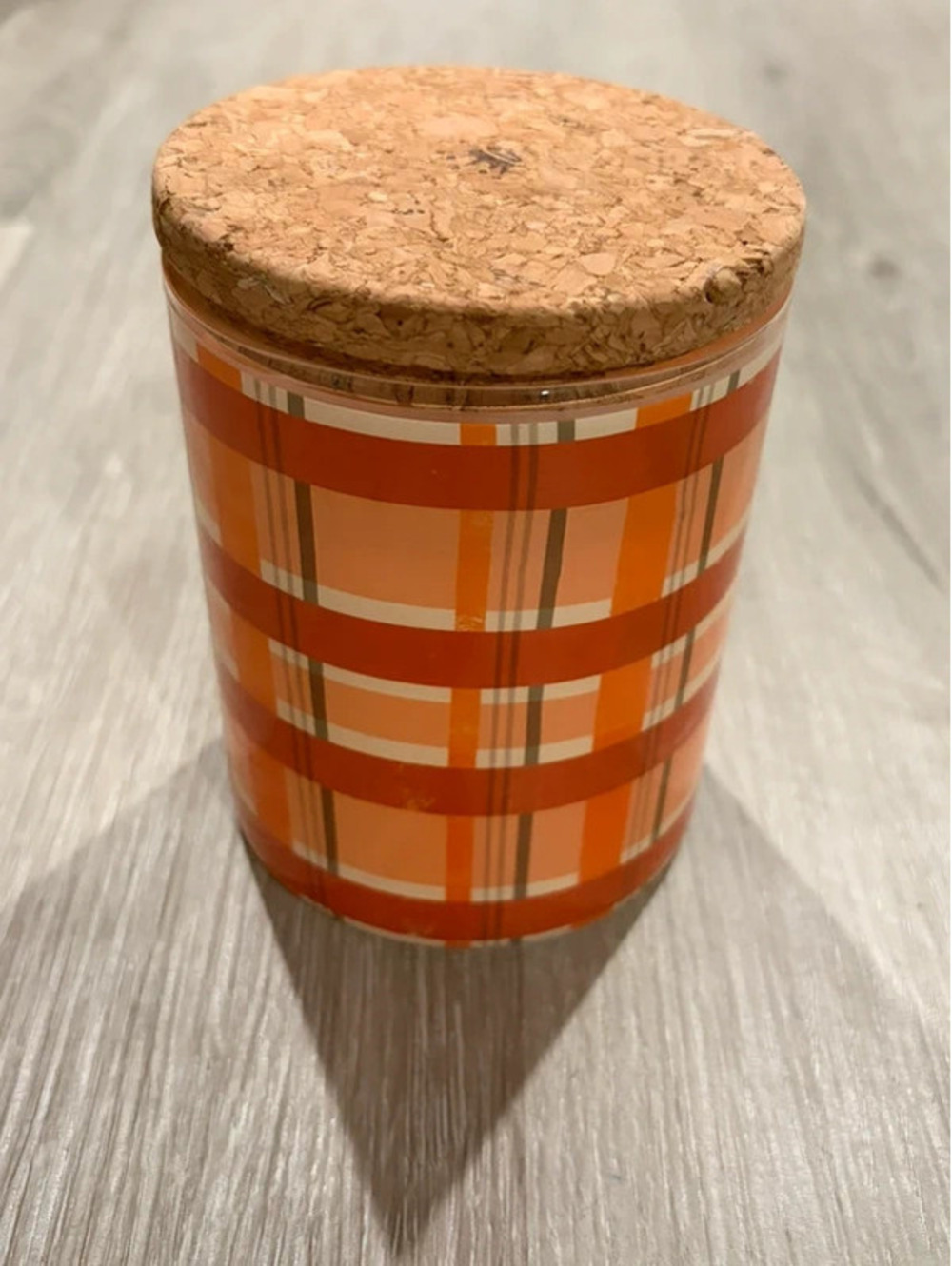 Hallmark Pumpkin + Brown Butter Scented Soy Blend Candle 14.5 oz Fall Plaid
